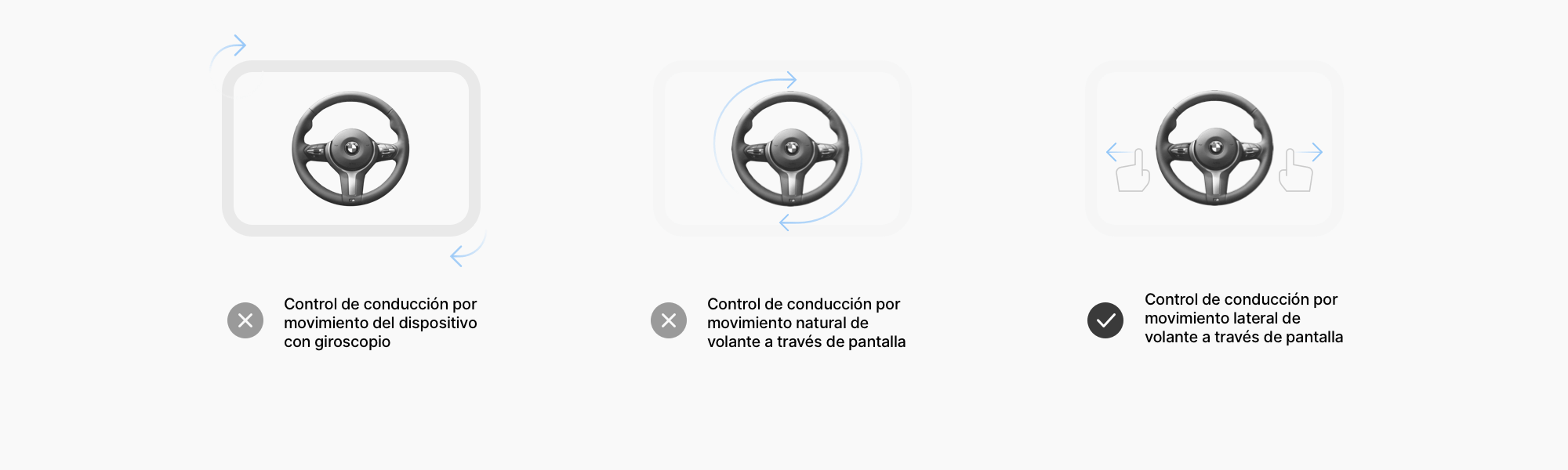 Pruebas de control de conducción