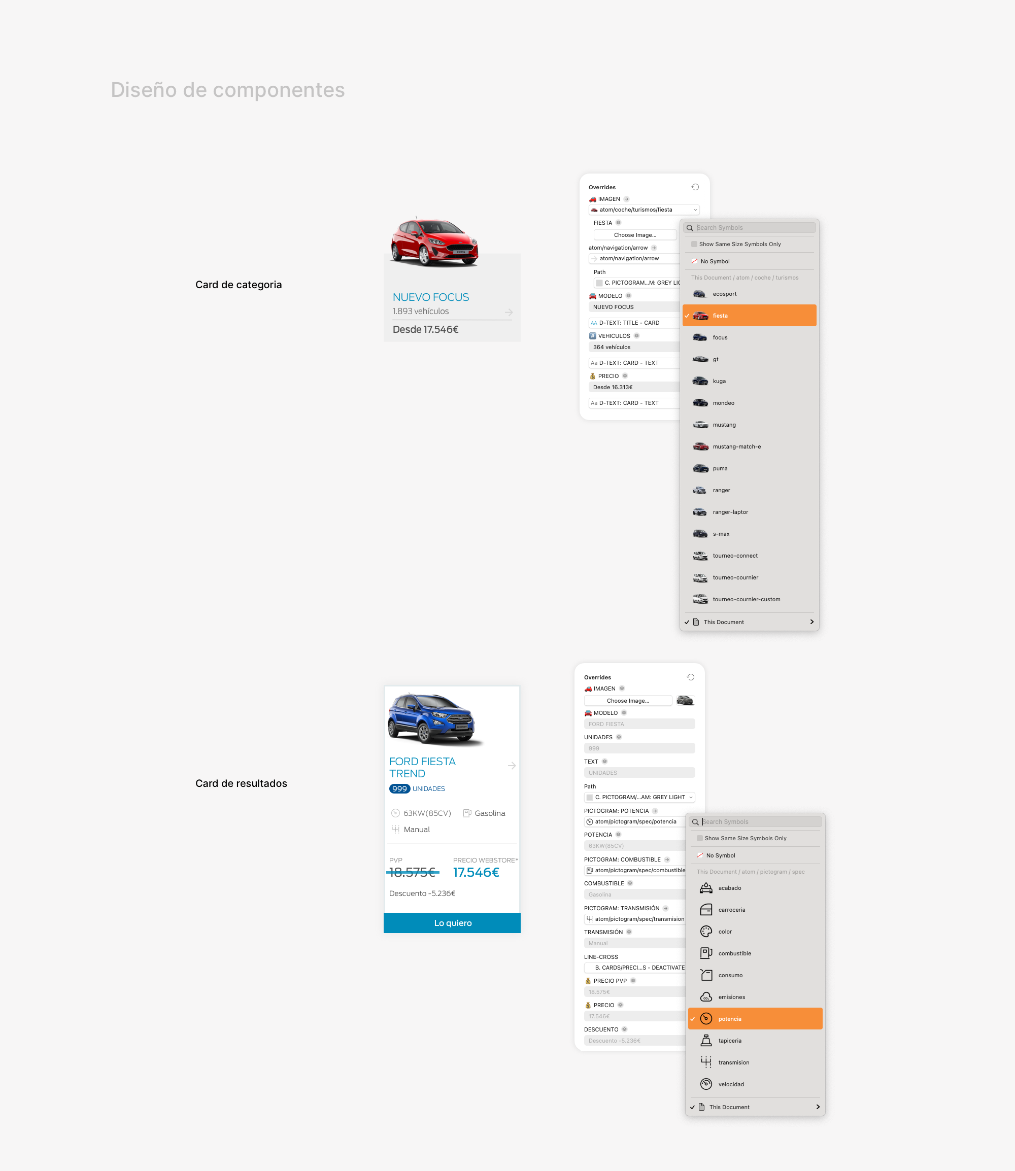 Rediseño de componentes